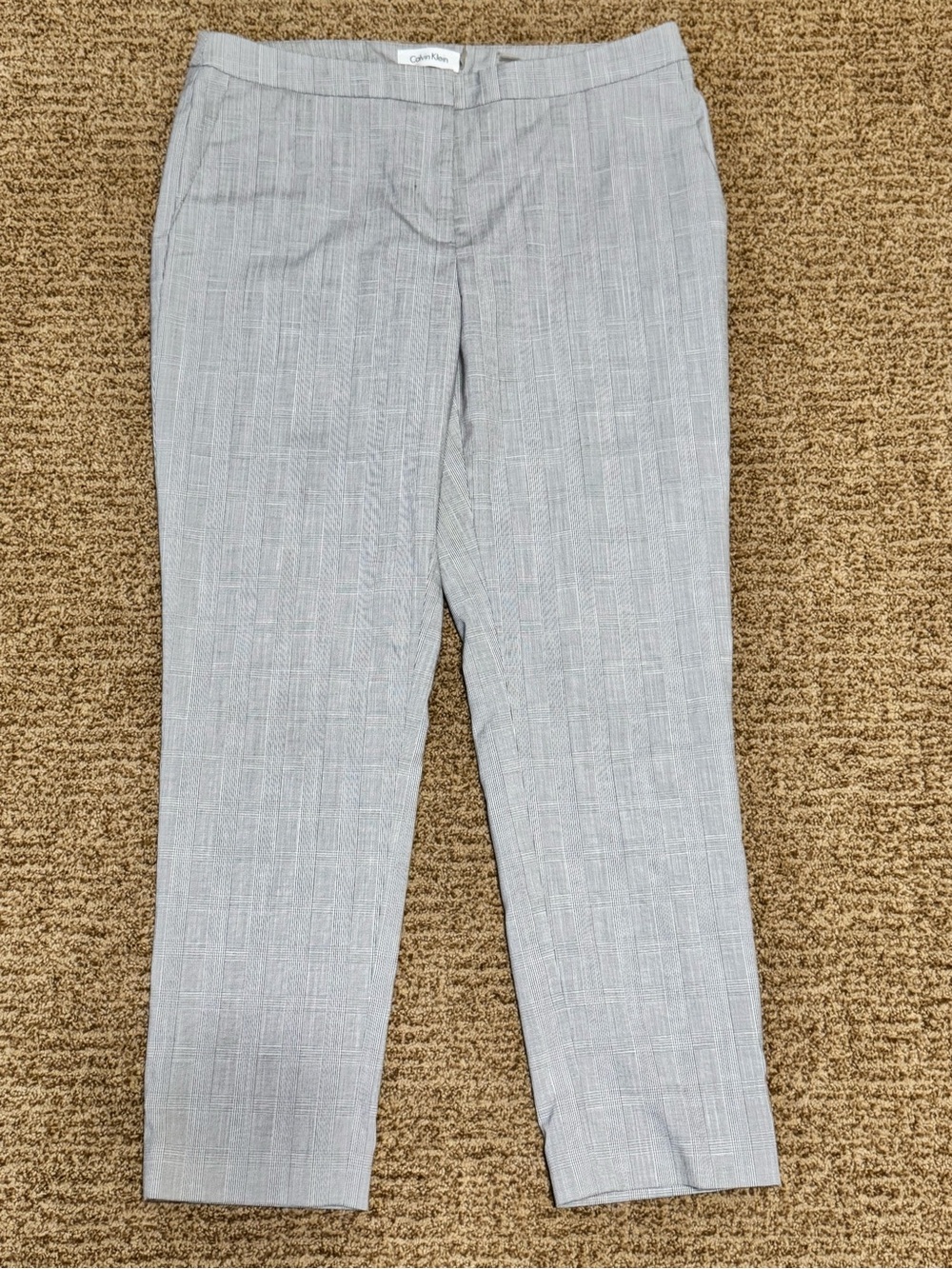 Calvin Klein Light Gray Ankle-Length Women's Pants